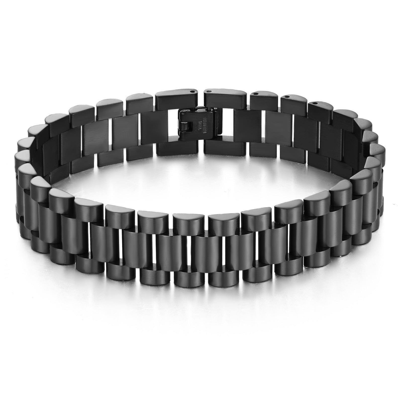 Wholesale Bending Bands 15mm Stainless Steel Men's Men's Merbers Bracelet